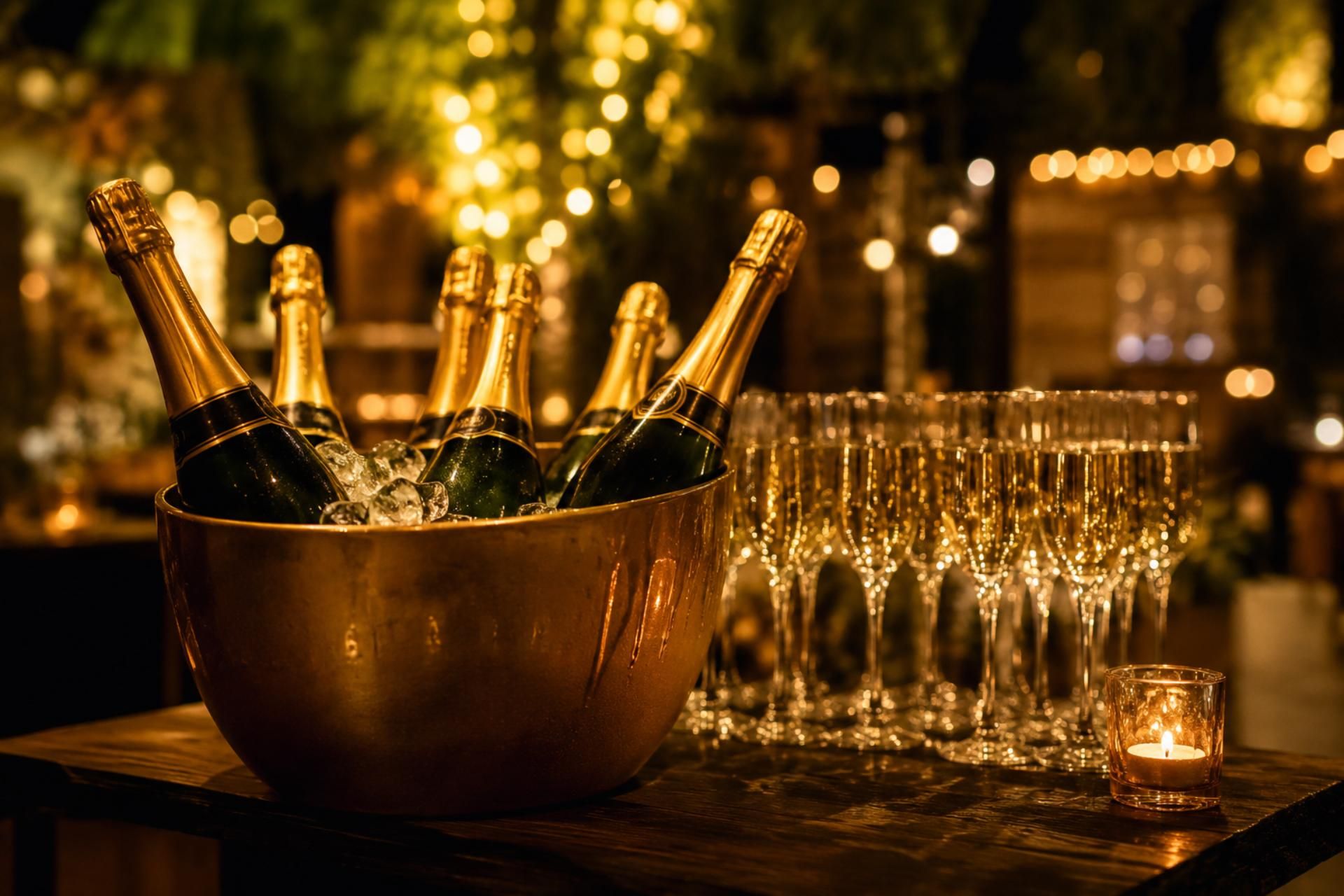 Stock feestelijke avond bij gbk bouw met cava