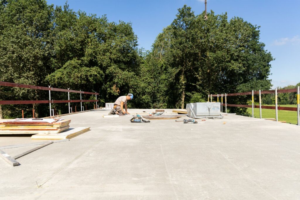 Concrete roof completion